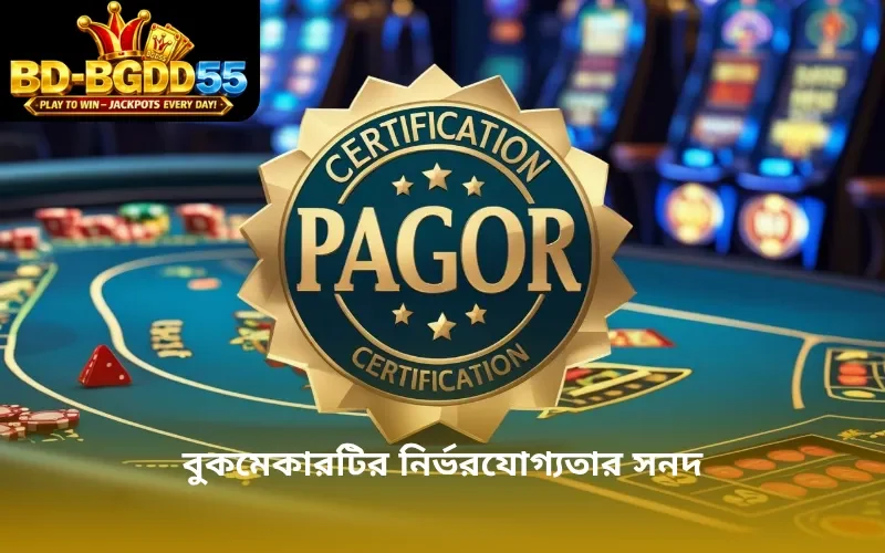 বুকমেকারটির নির্ভরযোগ্যতার সনদ